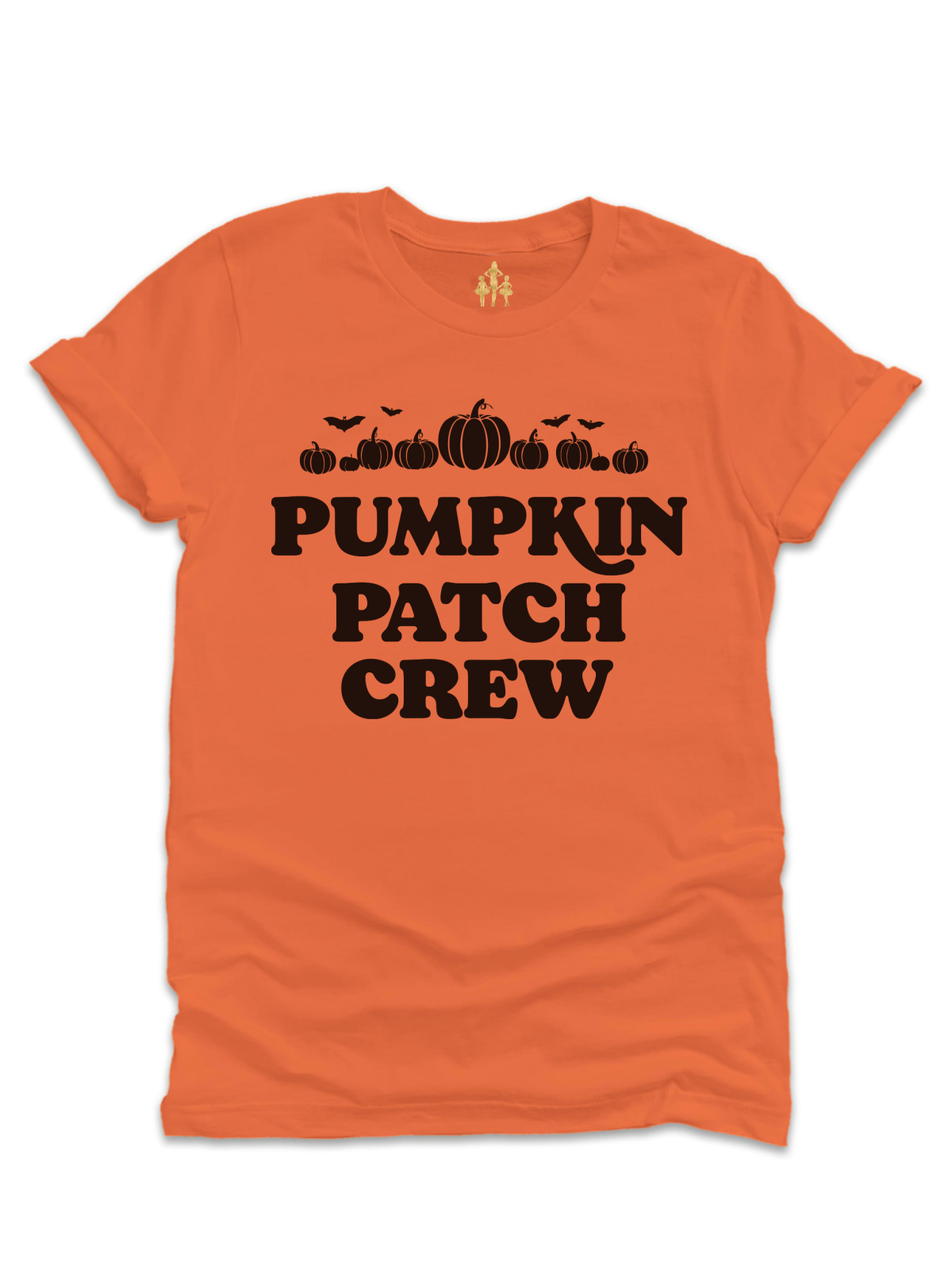 Pumpkin Patch Crew Adult Halloween Shirt in Orange