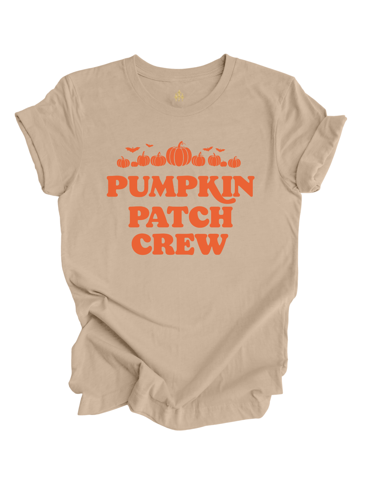 Pumpkin Patch Crew Adult Halloween Shirt in Oatmeal