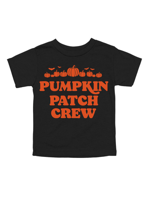 Pumpkin Patch Crew Kids Halloween Shirt in Black