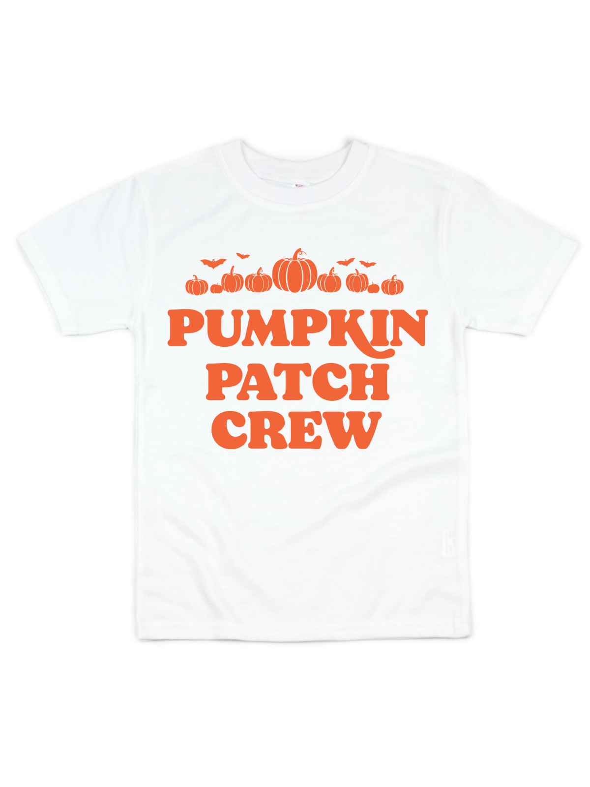 Pumpkin Patch Crew Kids Halloween Shirt in White