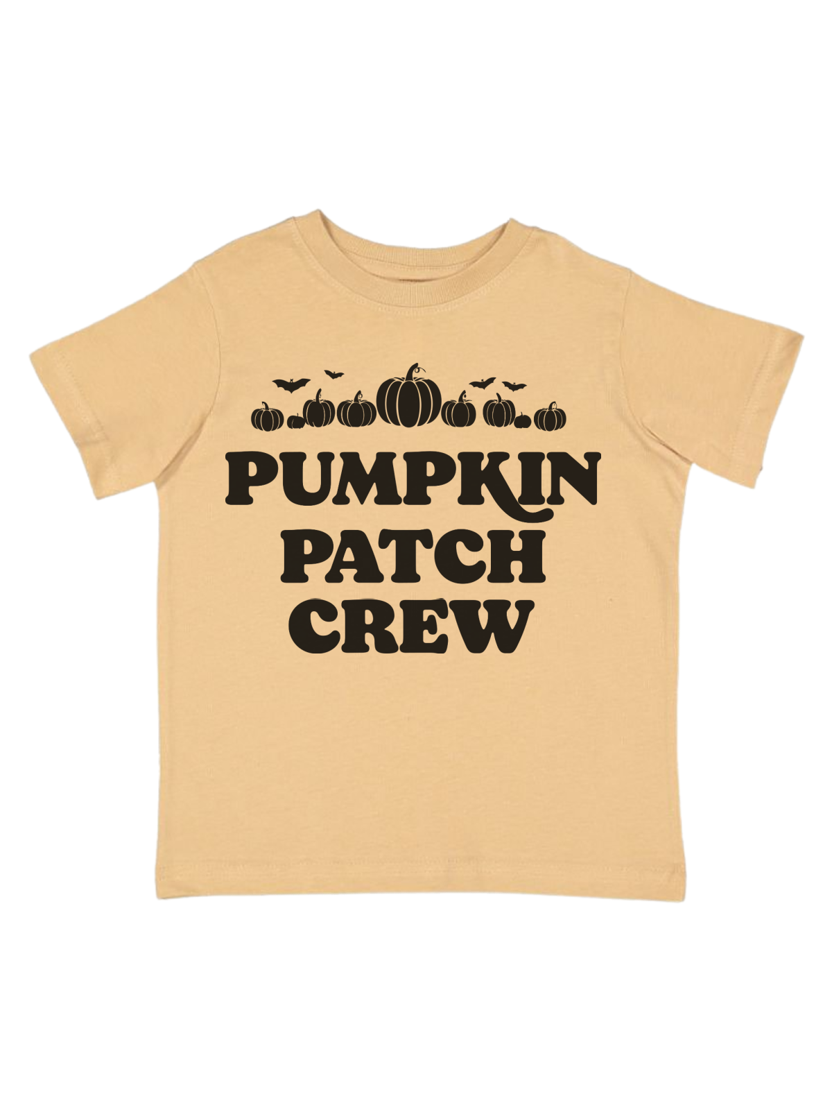 Pumpkin Patch Crew Kids Halloween Shirt in Latte