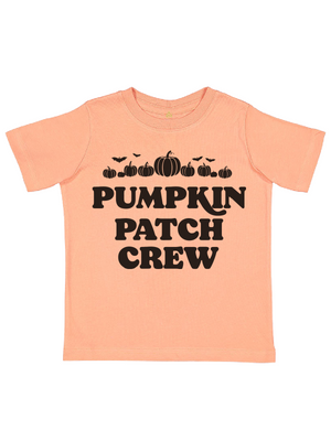 Pumpkin Patch Crew Kids Halloween Shirt in Papaya