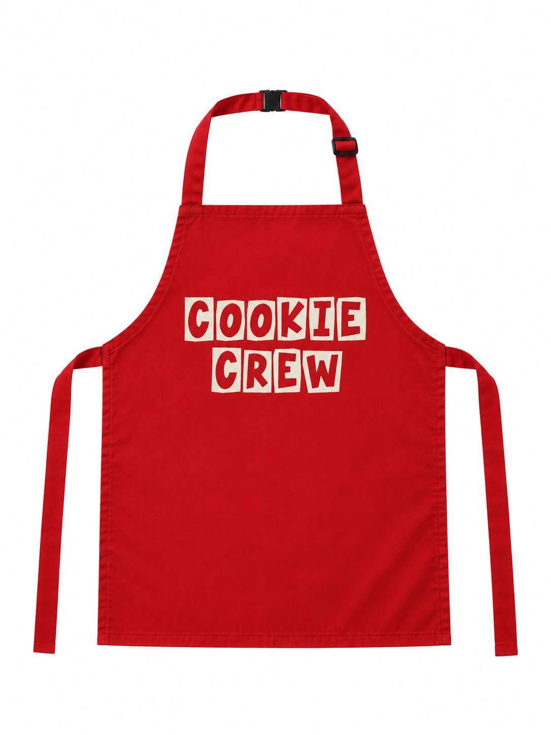 Red Kids Apron Cookie Crew