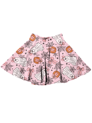 Girls Halloween Skater Skirt in Retro