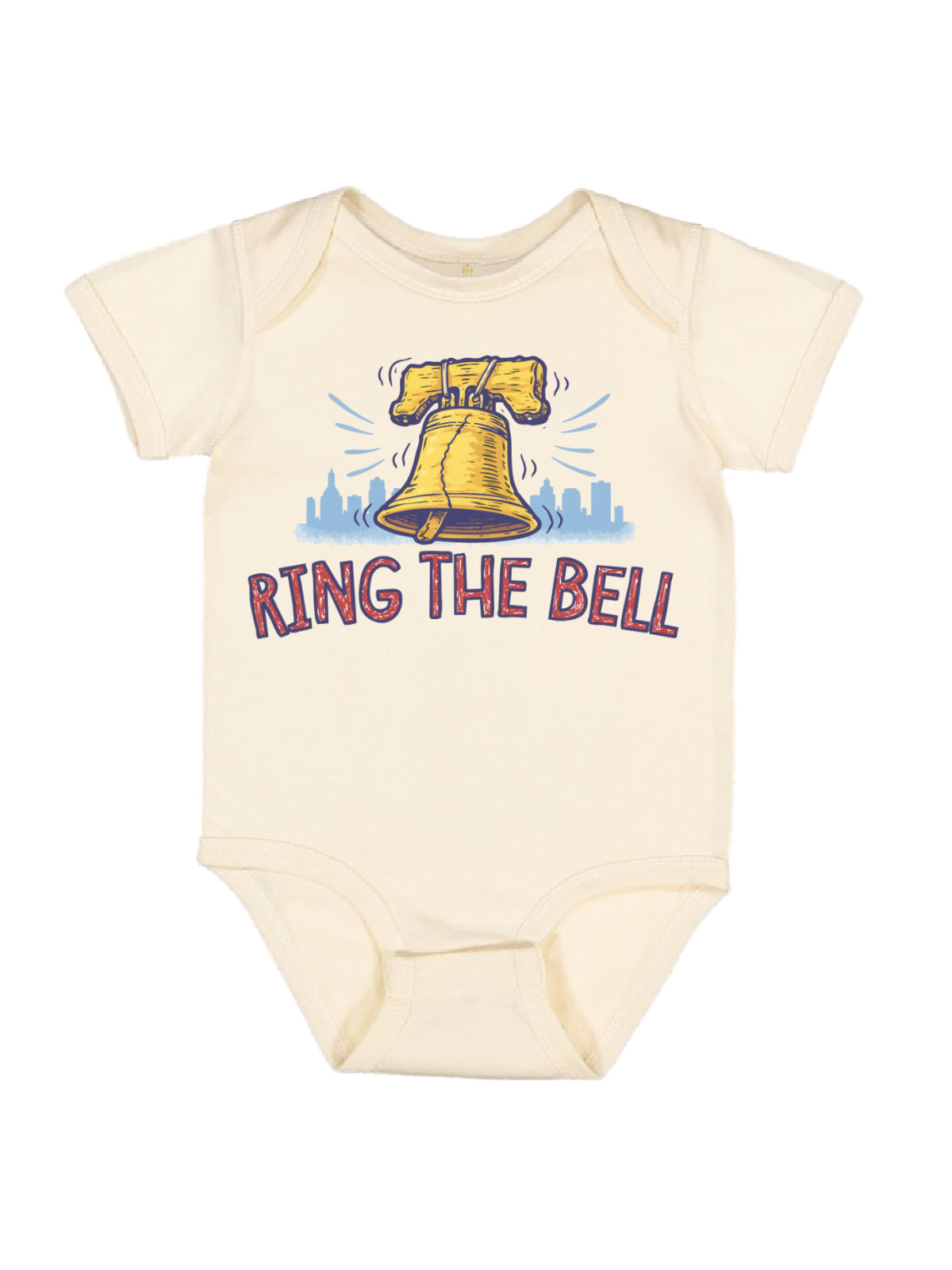 Philly baby baseball outfit Ring the Bell Liberty Bell bodysuit
