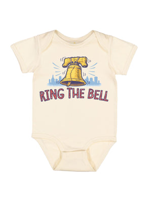 Philly baby baseball outfit Ring the Bell Liberty Bell bodysuit