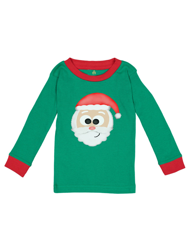 Santa Face Christmas Pajamas Top