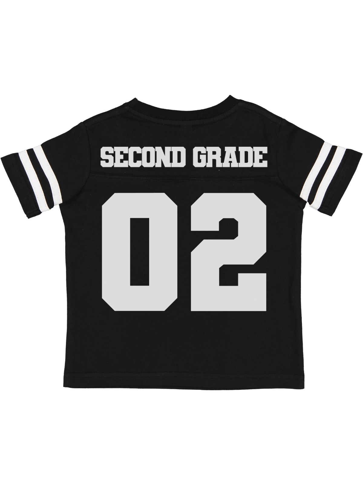 Second grade and fifth grade football back to school jersey shirts in green, black, and camo by Mackenzie Madison of Philadelphia