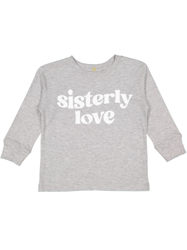 Long sleeve Sister Love Philly kids shirt in heather gray