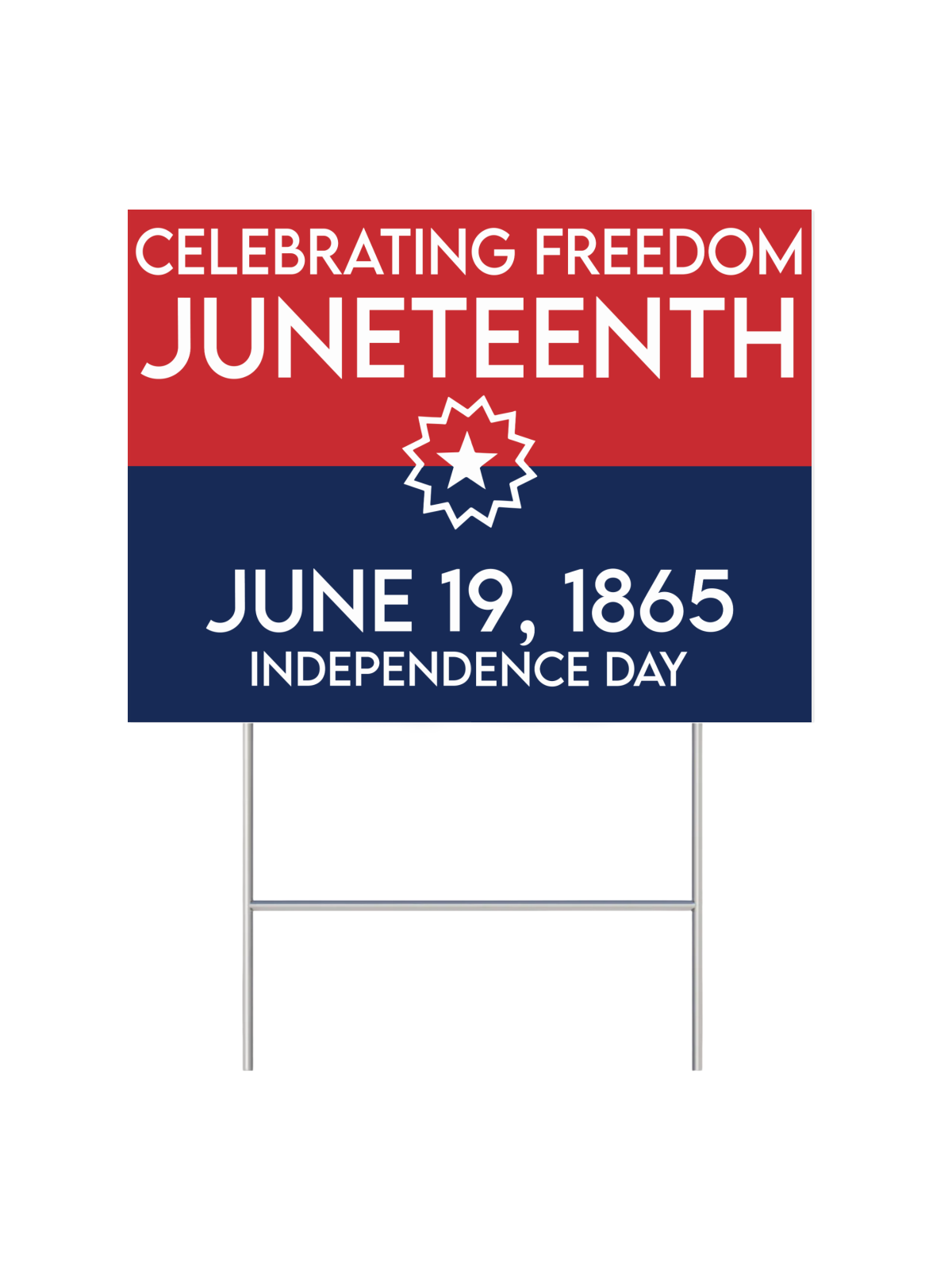 Celebrating Freedom Juneteenth Yard Sign