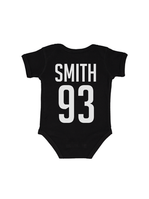 Daddy and Me Matching Personalized Jersey Shirts - Black