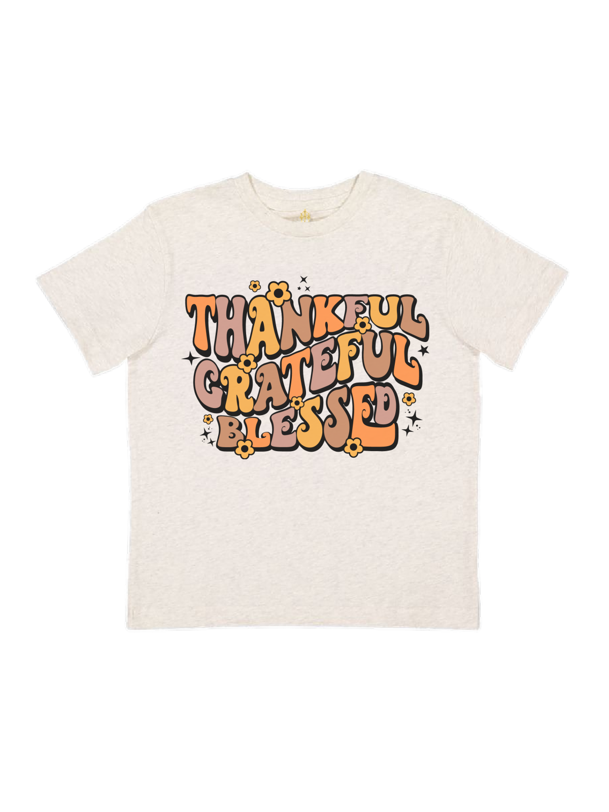 Thankful Grateful Blessed Girls Thanksgiving Shirt