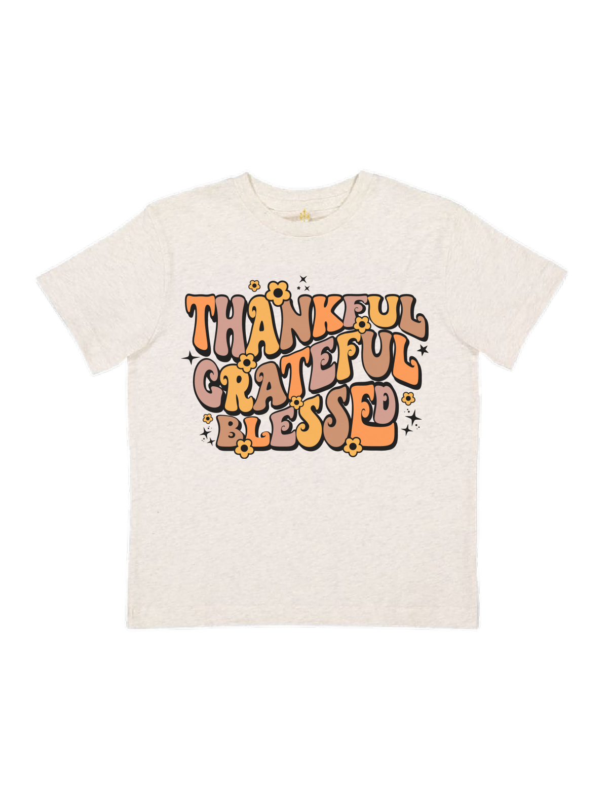 Thankful Grateful Blessed Kids Thanksgiving Shirt