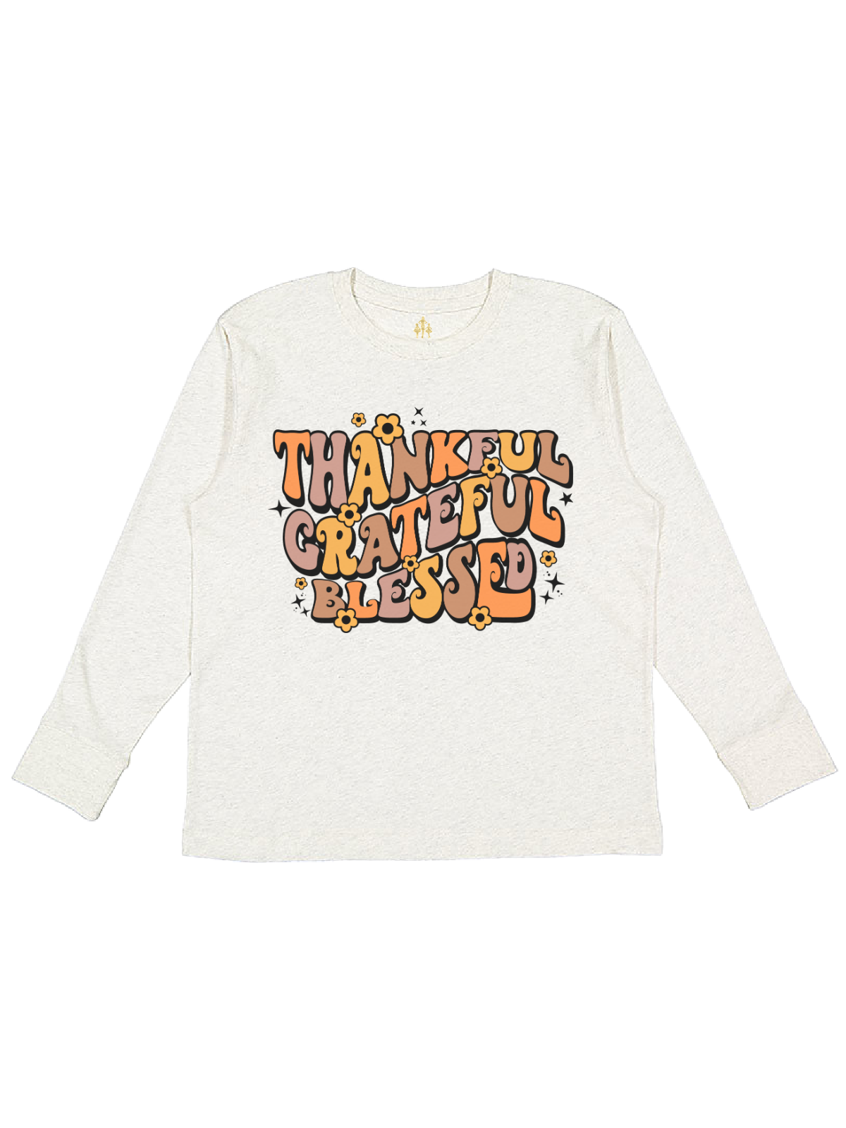 Thankful Grateful Blessed Kids Thanksgiving Shirt