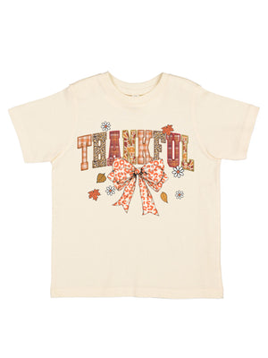 Short sleeve natural kids Thankful shirt