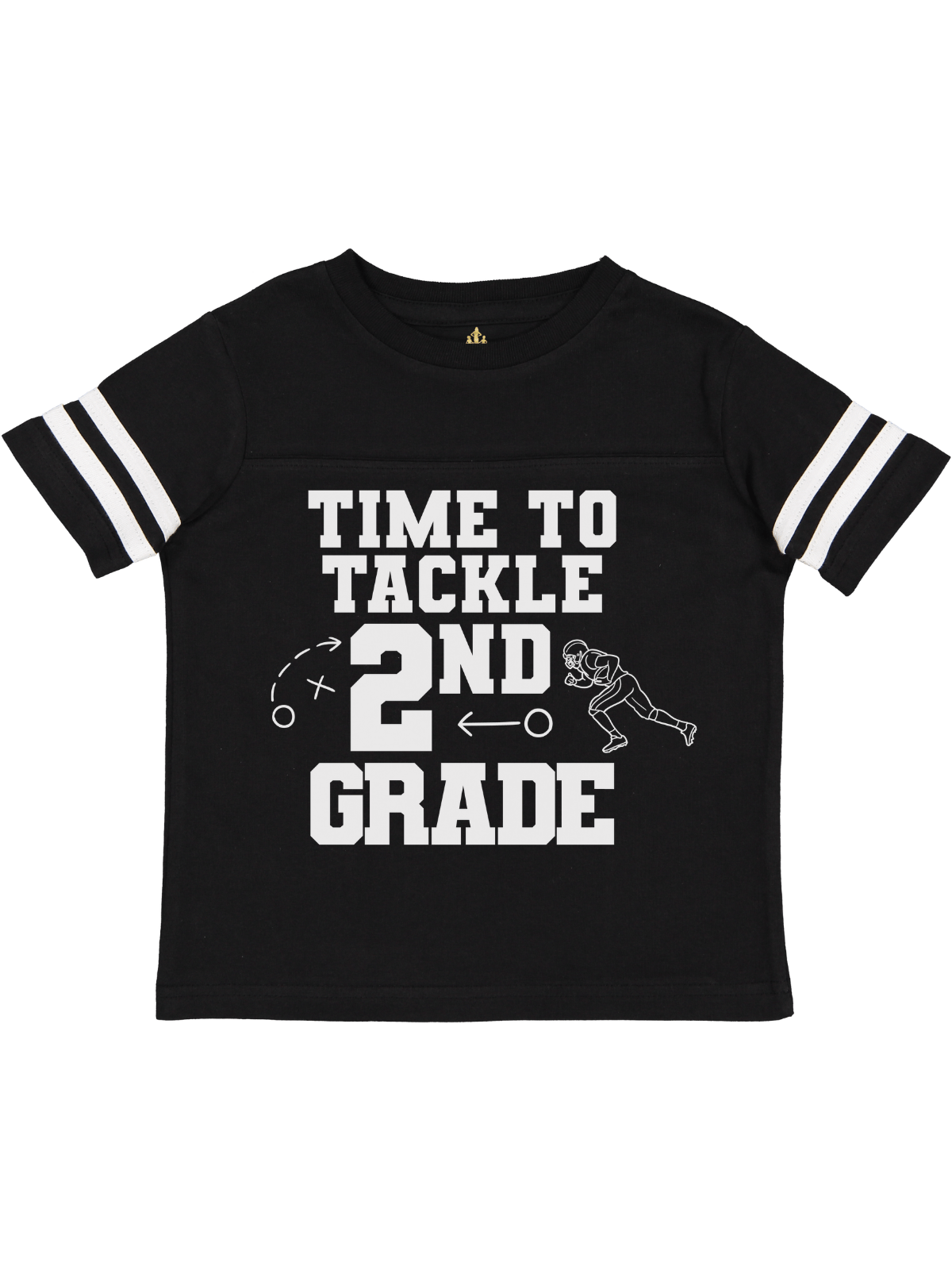 Second grade and fifth grade football back to school jersey shirts in green, black, and camo by Mackenzie Madison of Philadelphia