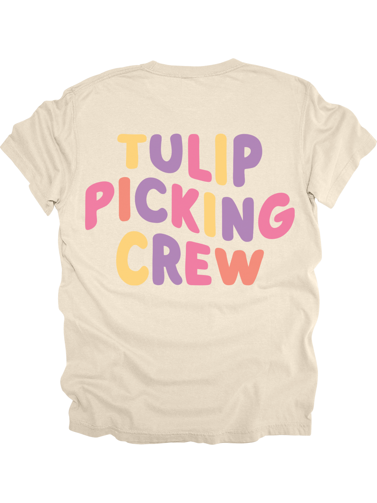 tulip picking shirt for moms cream spring activity tee matching family outfit philadelphia made