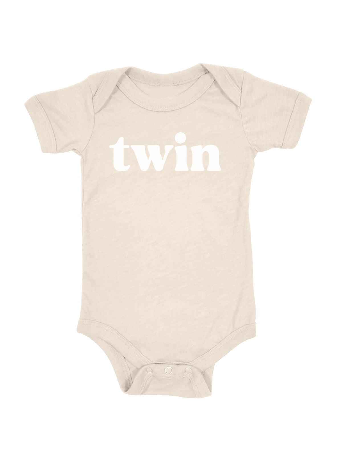 Twin Baby Bodysuit in Natural