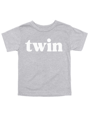 Twin Kids Shirt in Heather Gray