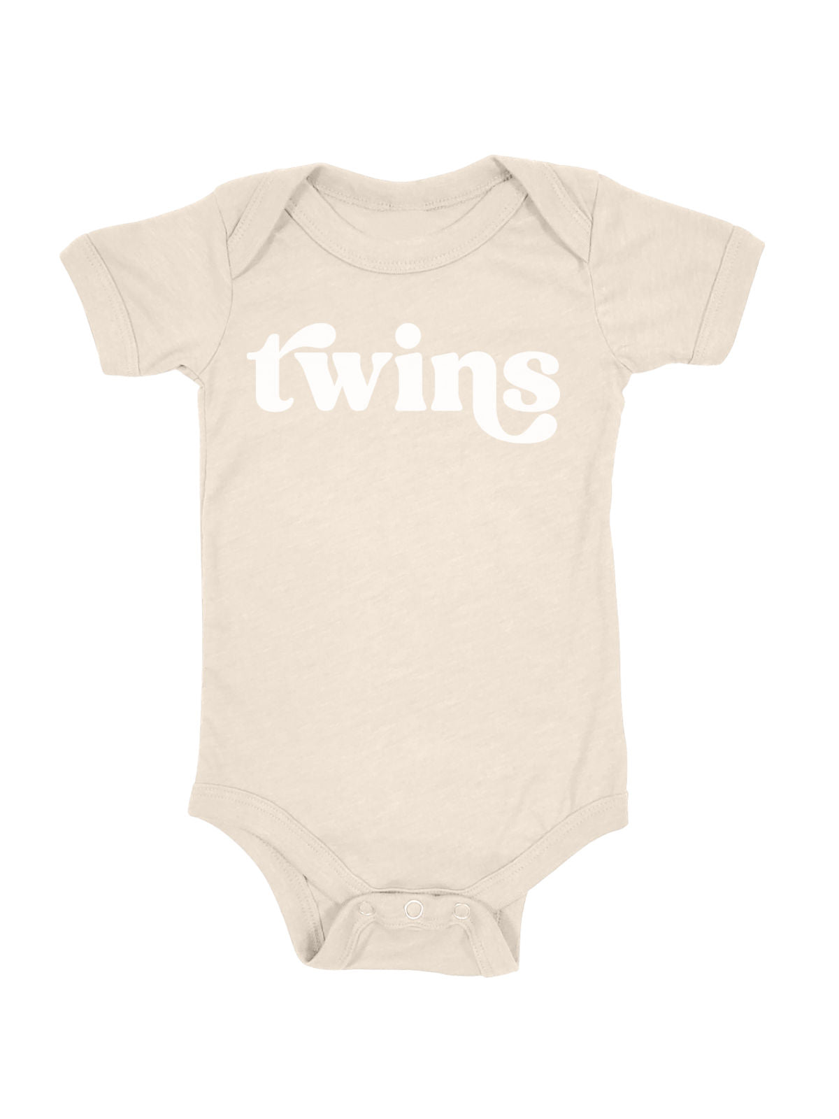 Twins Baby Bodysuit in Natural
