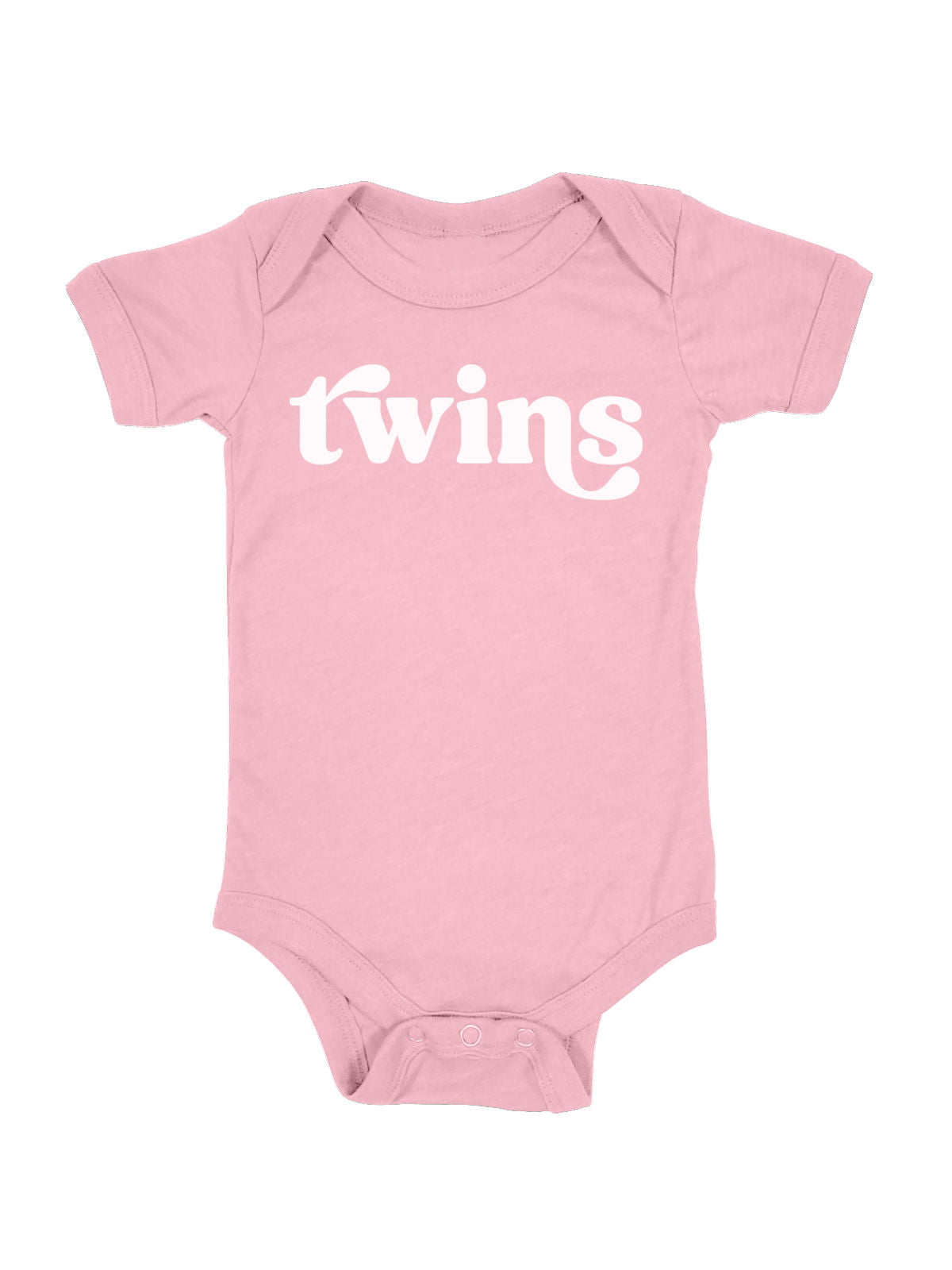 Twins Baby Girl Bodysuit in Pink