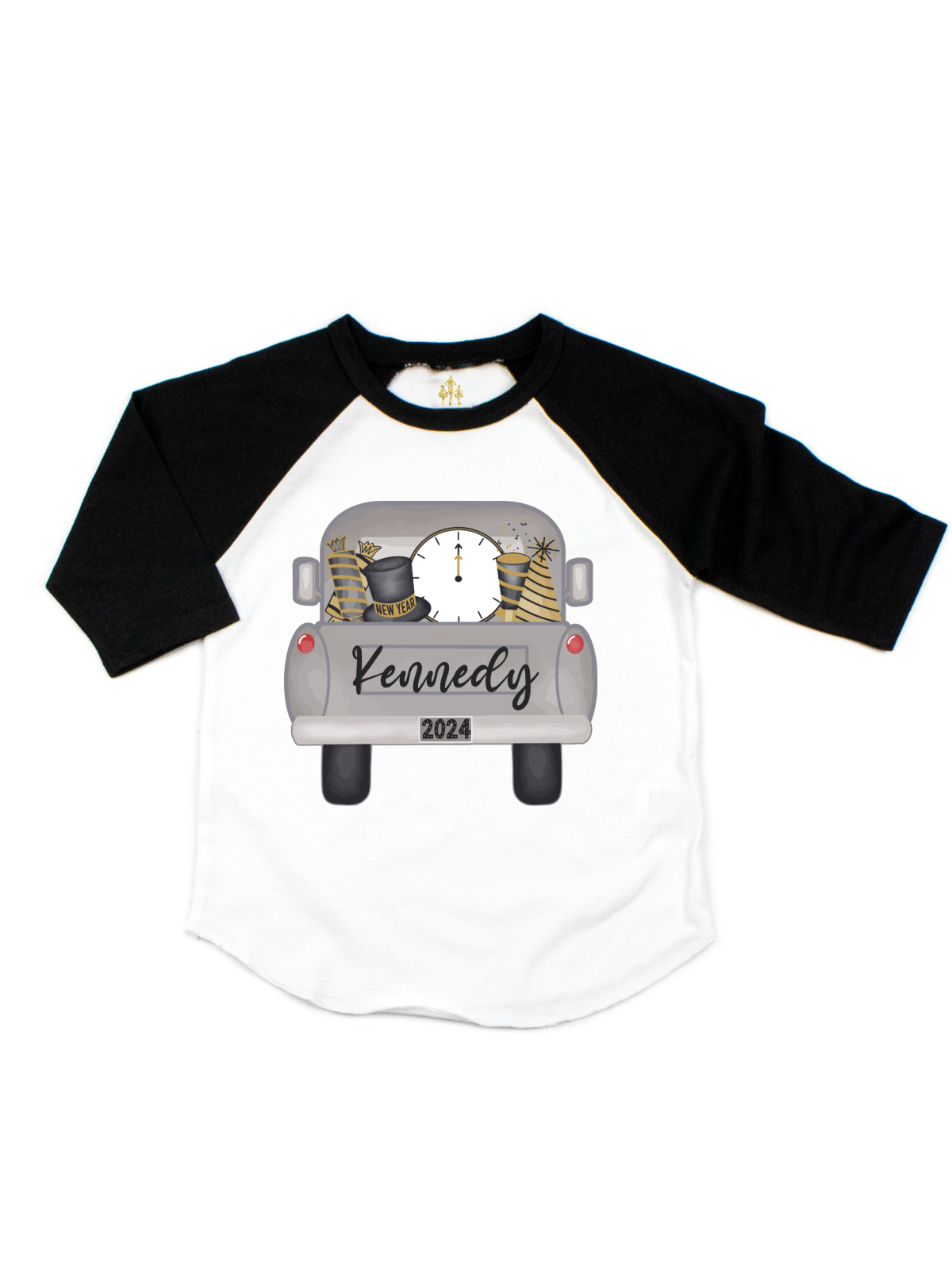 Vintage New Year Truck Kids New Year Shirt