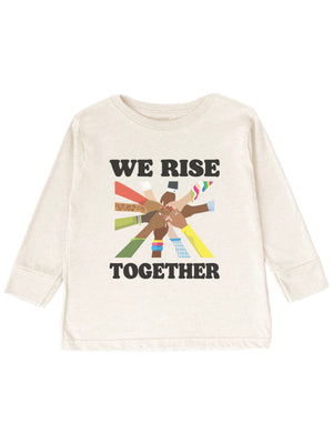 We Rise Together Long Sleeve Kids Shirt – Women's History Month