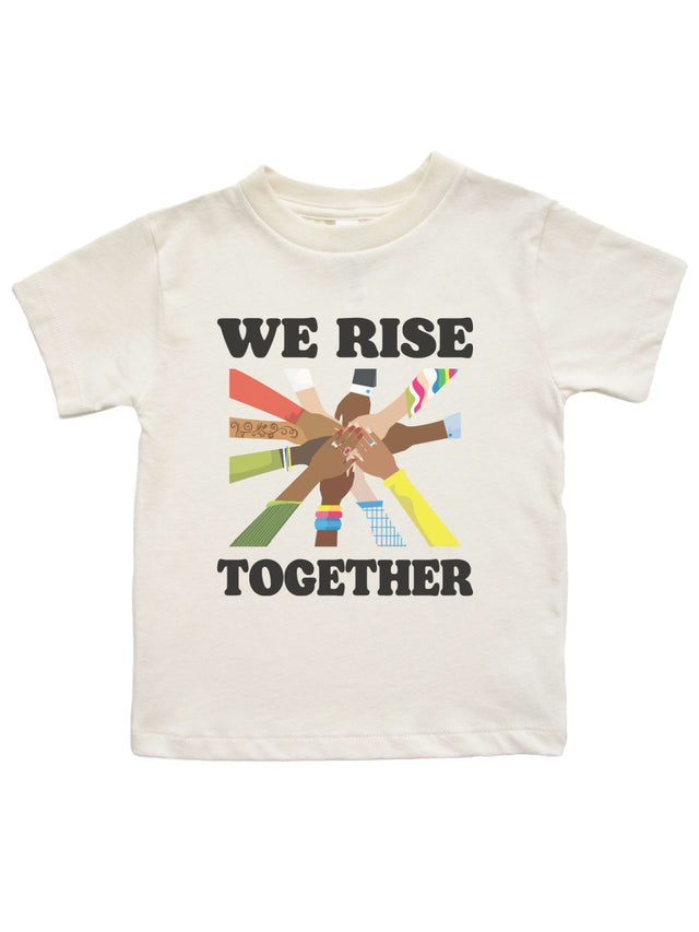 We Rise Together Kids Women's History Month T-Shirt – Natural Color