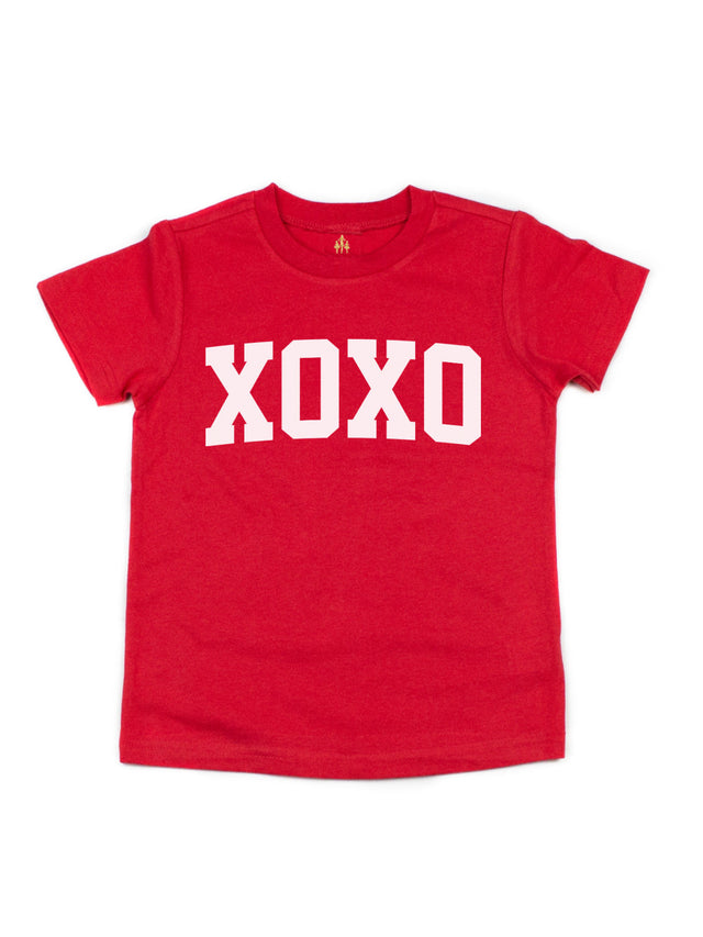 XOXO Girls Valentine's Day Short Sleeve Red Shirt