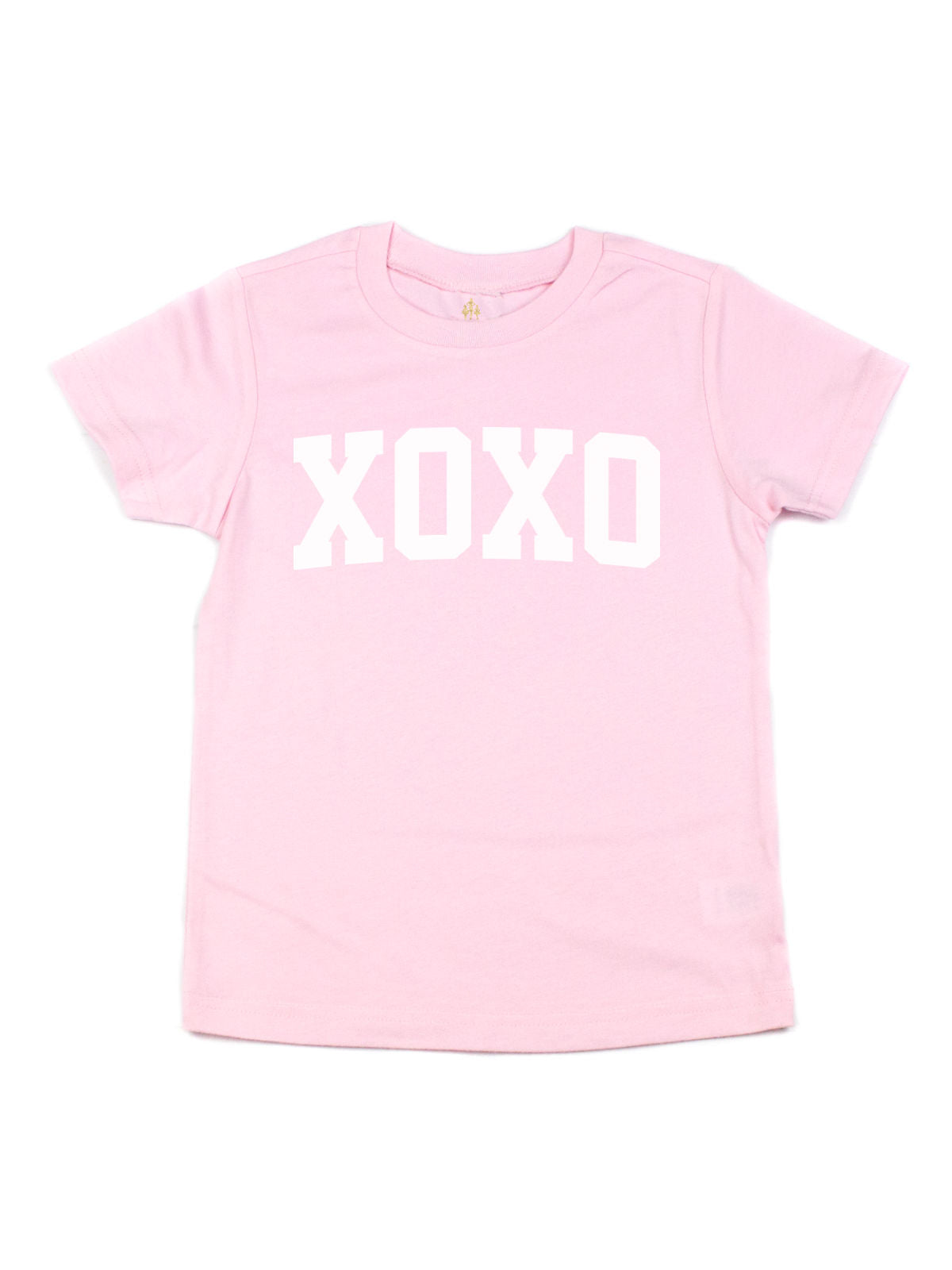 XOXO Girls Valentine's Day Short Sleeve Pink Shirt