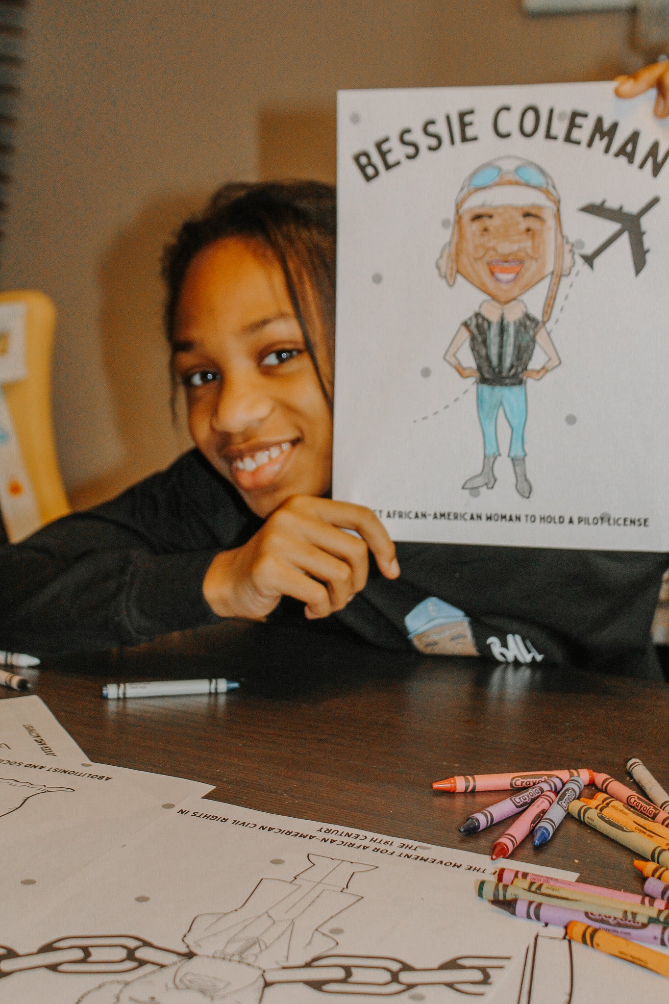 Kid Coloring Bessie Coleman Coloring Page