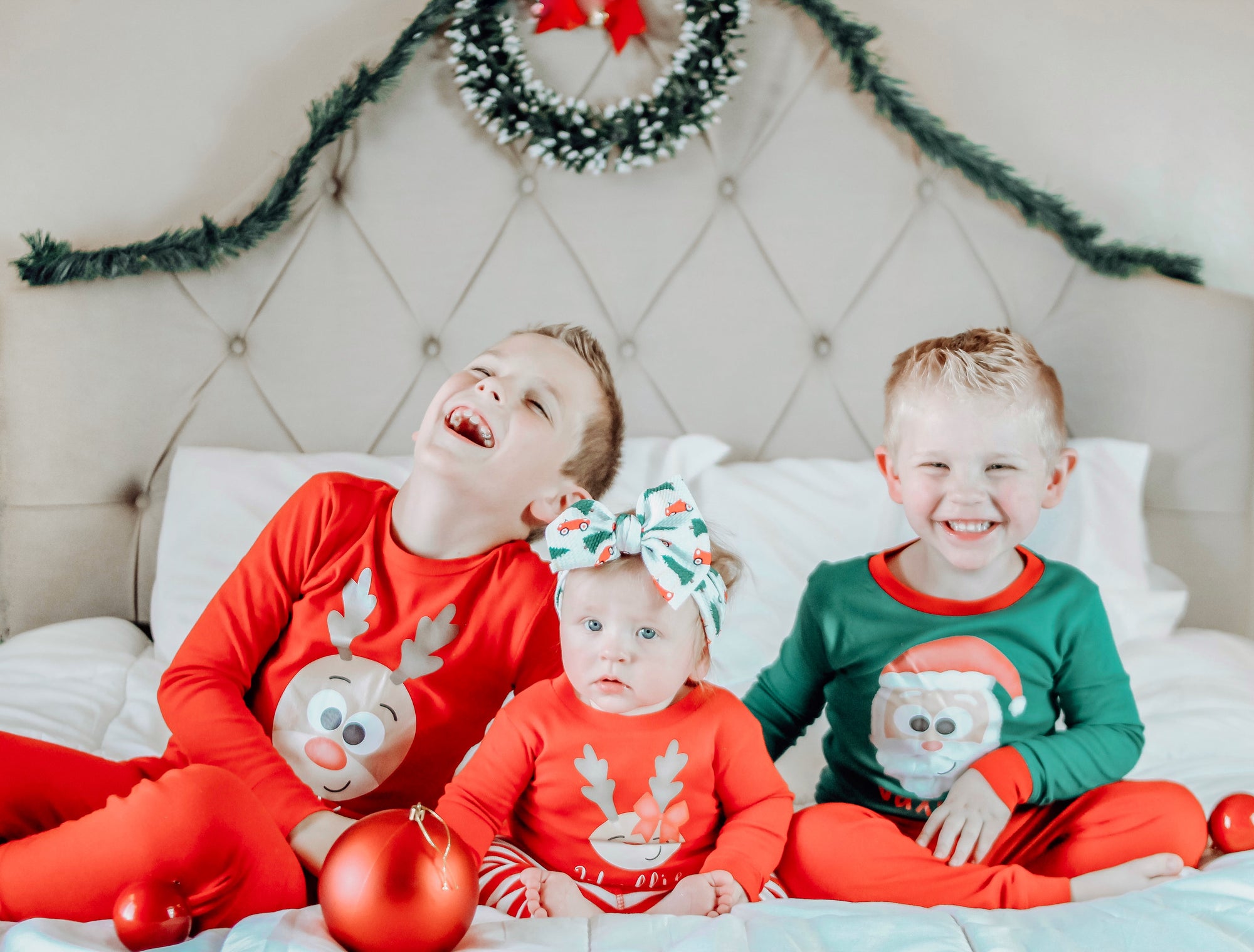 kids personalized Christmas pajamas set