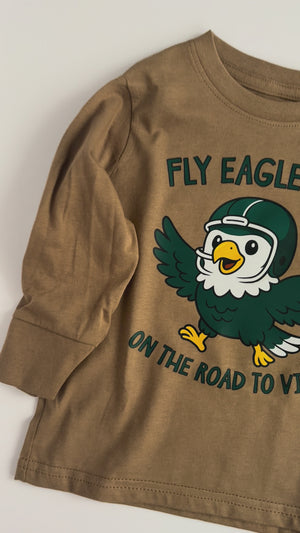 Kids Fly Eagles Fly Long Sleeve Shirt – Kelly Green