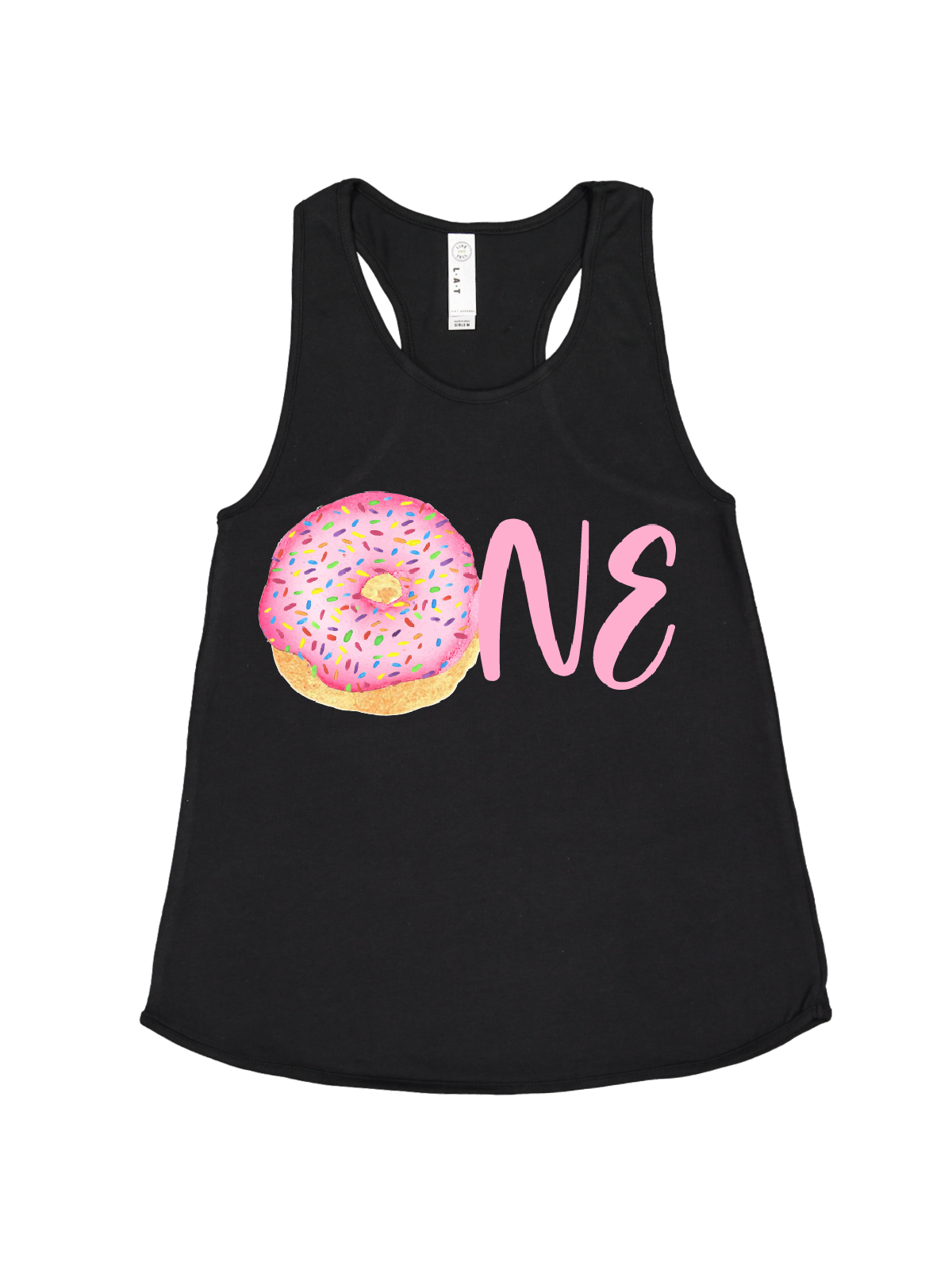 girls first birthday ONE donut tank top