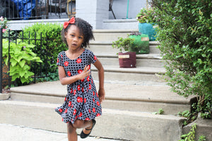 Red Dot Flower Play Dress