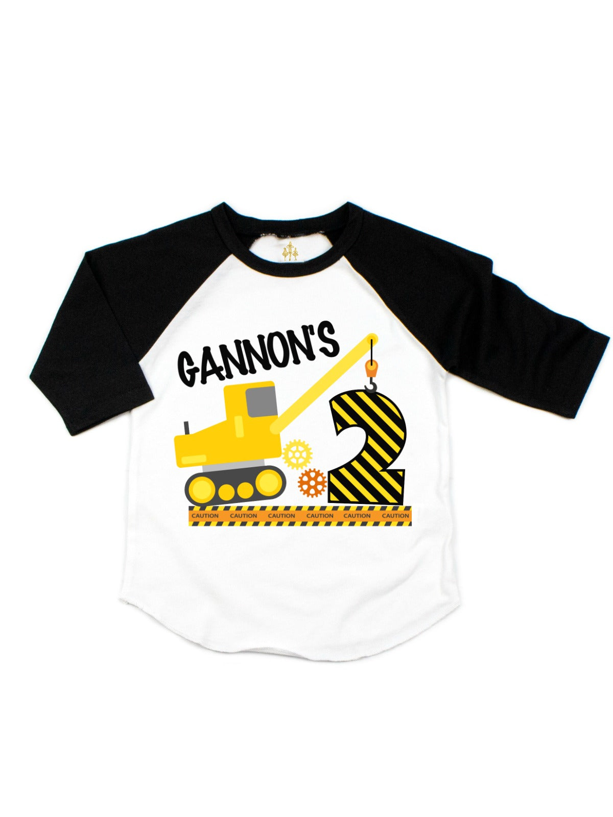 boys personalized construction road birthday t-shirt