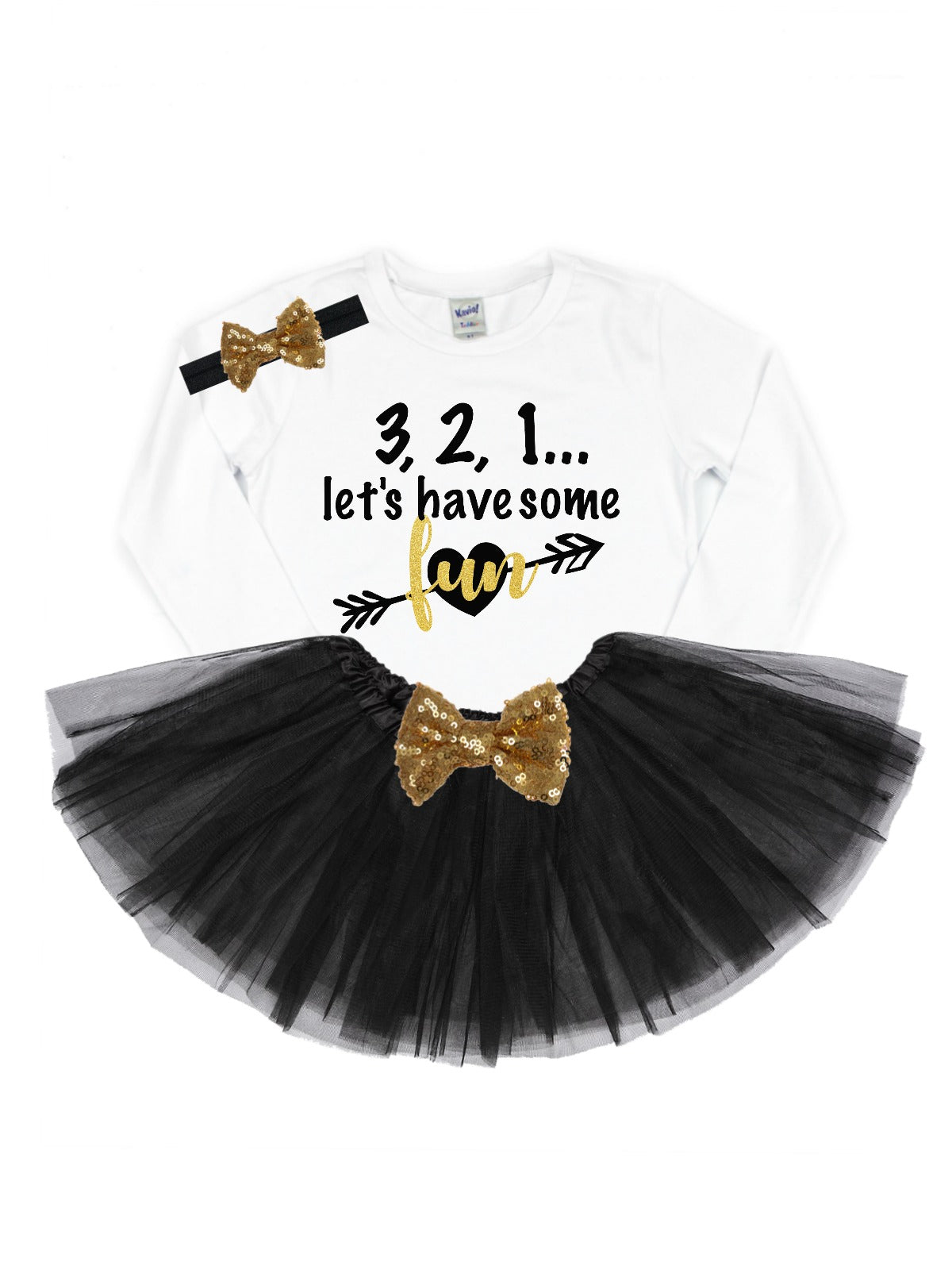 3, 2, 1... Let's Have Some Fun Girl's Tutu Outfit | MMofPhilly top + Tutu 3, 2, 1... Let's Have Some Fun Girl's Tutu Outfit | MMofPhilly top + Tutu