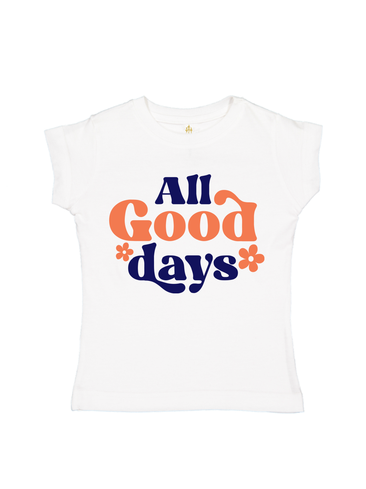 All Good Days Girls Retro White Shirt