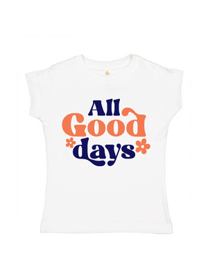 All Good Days Girls Retro White Shirt