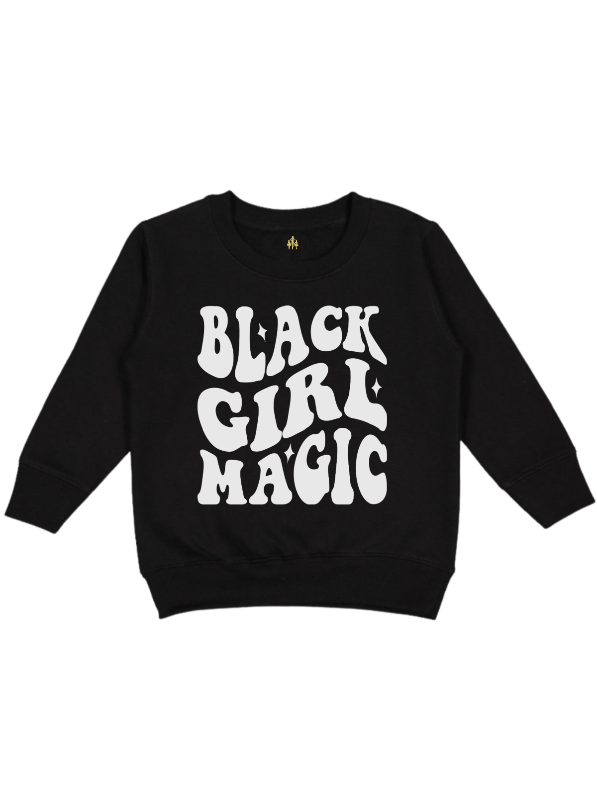 Black Girl Magic Kids Black Pullover Sweatshirt