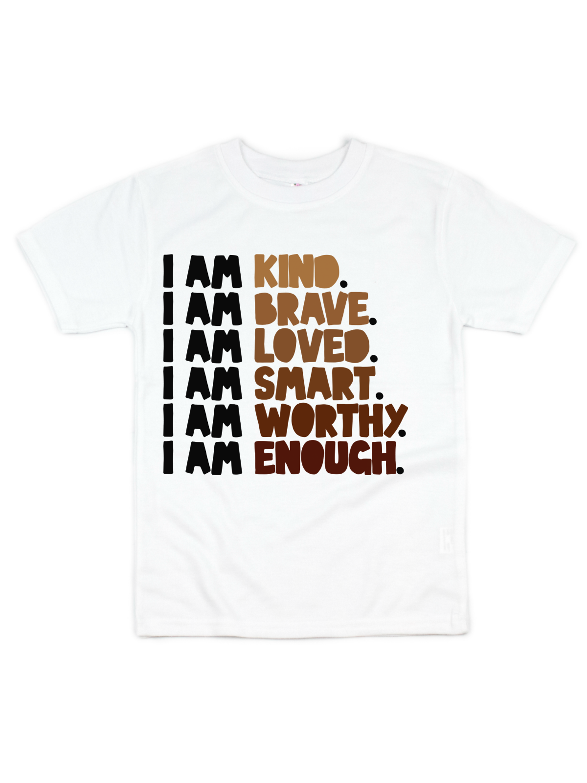 Kids I Am Affirmations Shirt in White