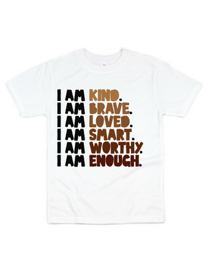 Brown and Black Kids Affirmations Shirt 