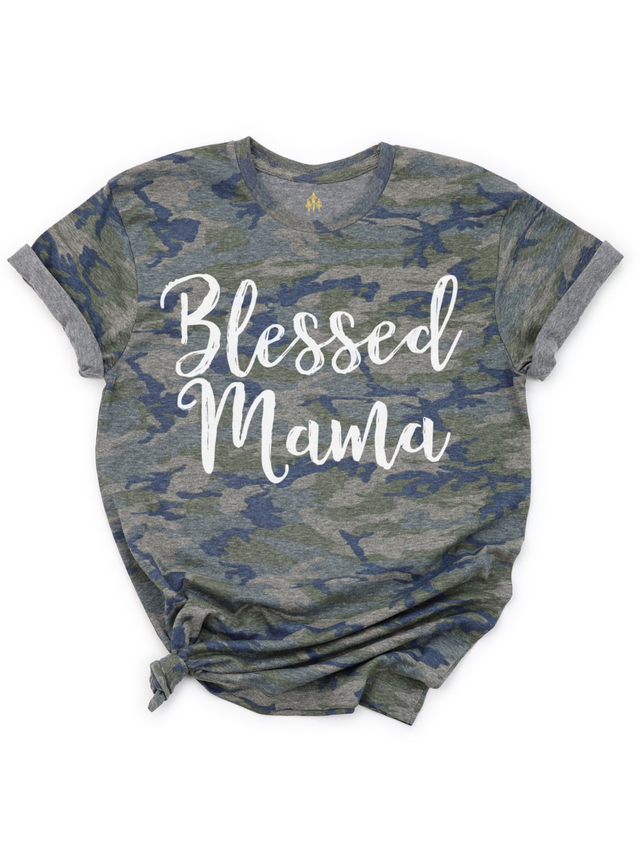 Blessed Mama Camo Women's Tee