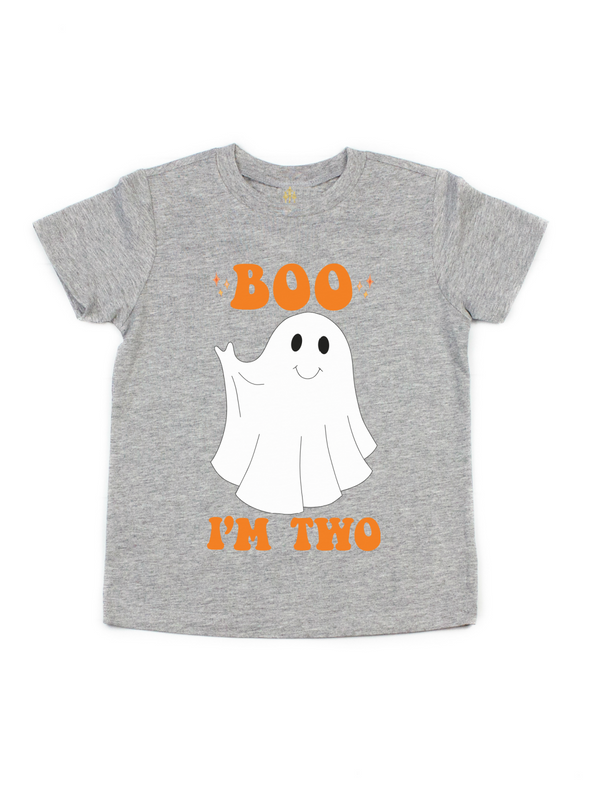 Boo I'm Two Kids Ghost Second Birthday Shirt | Mackenzie