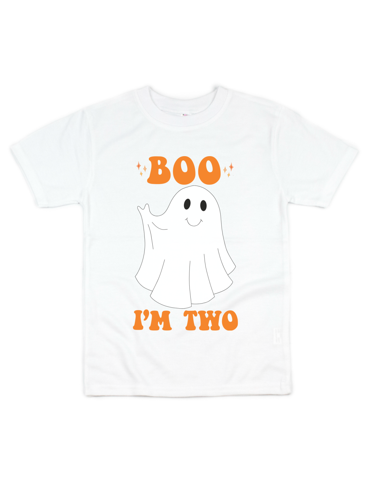 Boo I'm Two Groovy Retro Ghost Kids Birthday Shirt