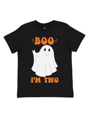 Boo I'm Two Boys Ghost Second Birthday Shirt
