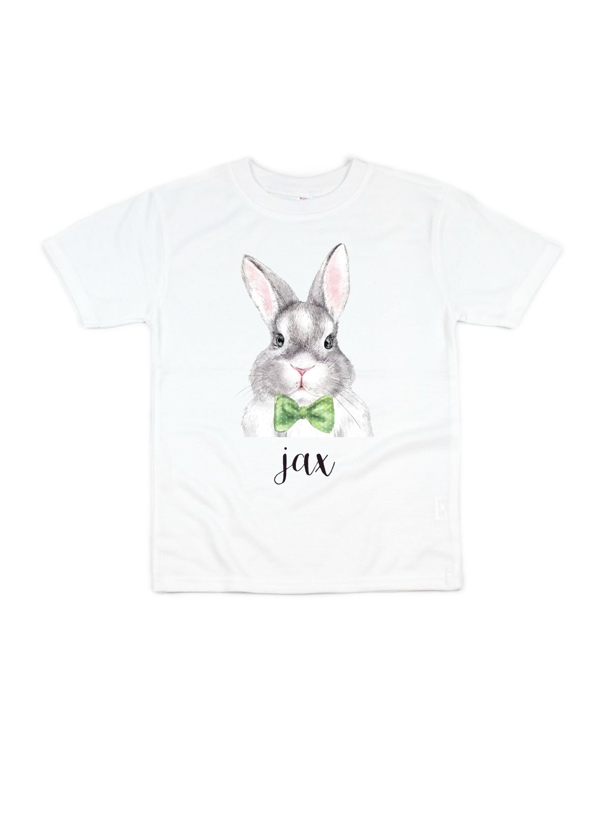 Custom Easter Bunny Shirt for Boys in White
