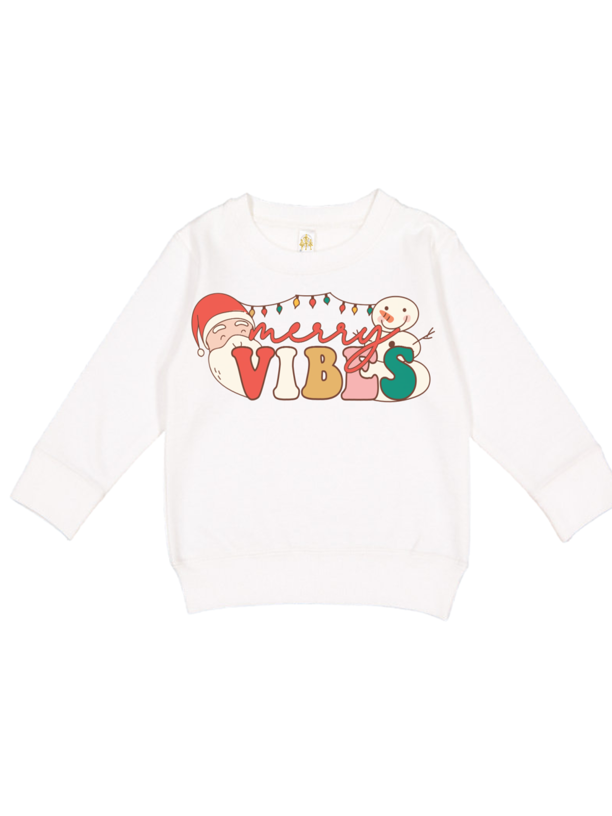Merry Vibes Kids Retro Sweatshirt