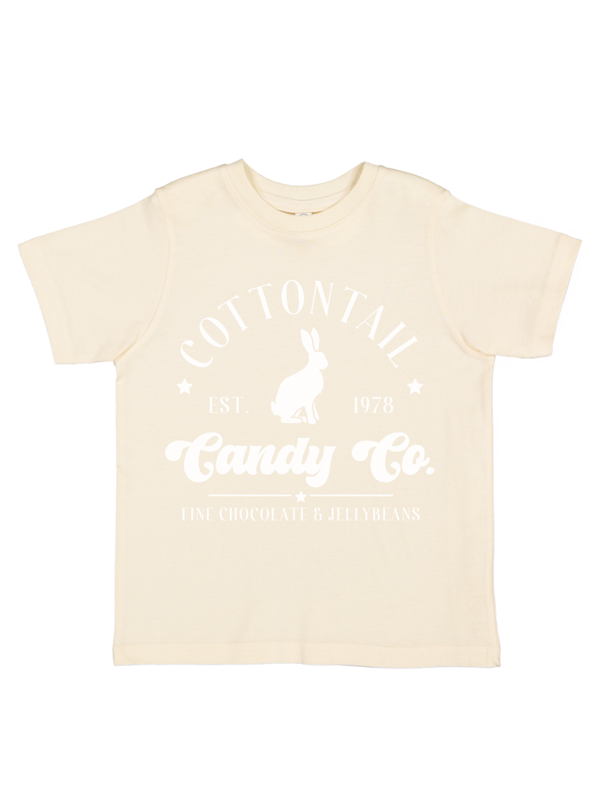 Cottontail Candy Co Kids Easter Shirt in Natural Tan