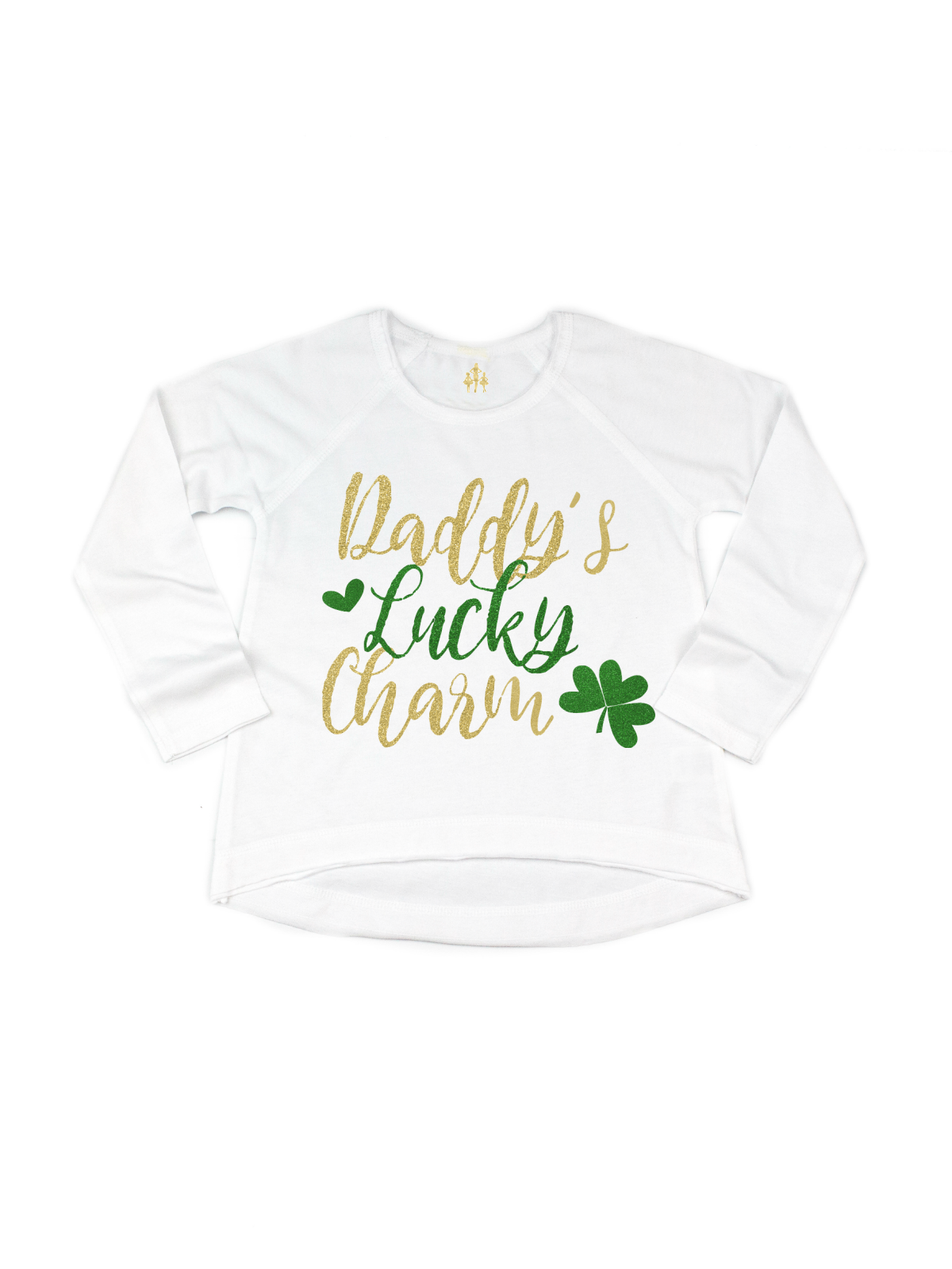 Daddy's Lucky Charm Long Sleeve Shirt Girls